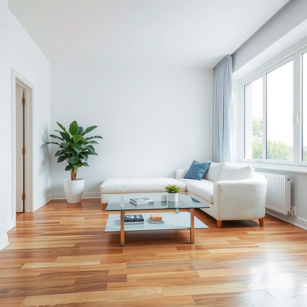 Zářivě čistý obývací pokoj